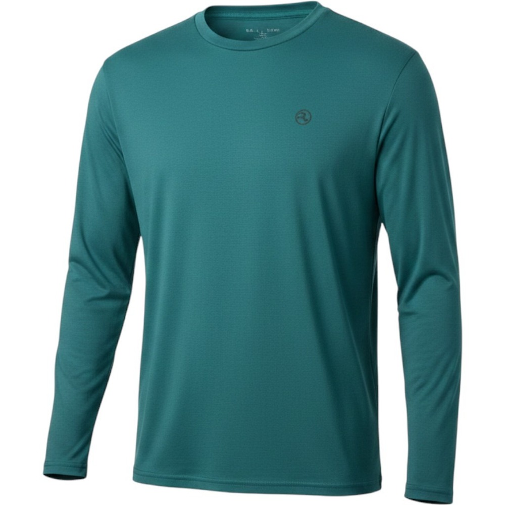 Reel Life Jax Beach Mens Long Sleeve UV Tee 1-Pack Teal Green UPF 50 Size M NEW